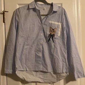 🔴3 for $15🔴 SHEIN Cat Bow tie Striped Top